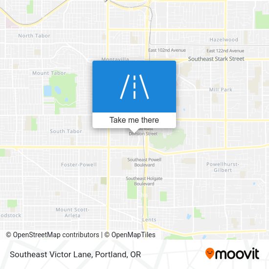 Southeast Victor Lane map