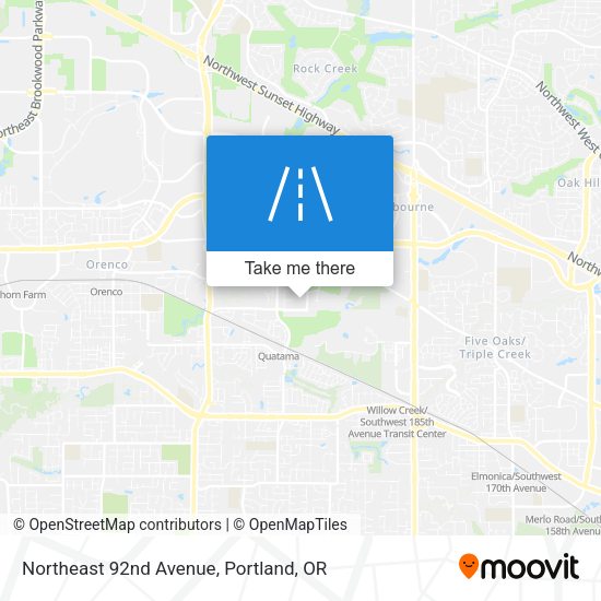 Northeast 92nd Avenue map