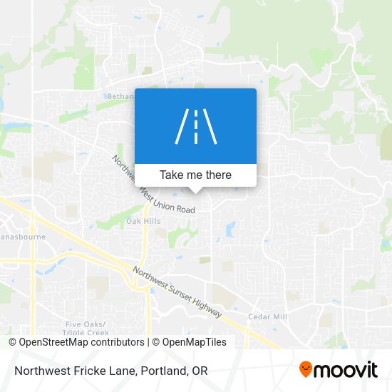 Mapa de Northwest Fricke Lane