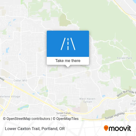 Lower Caxton Trail map