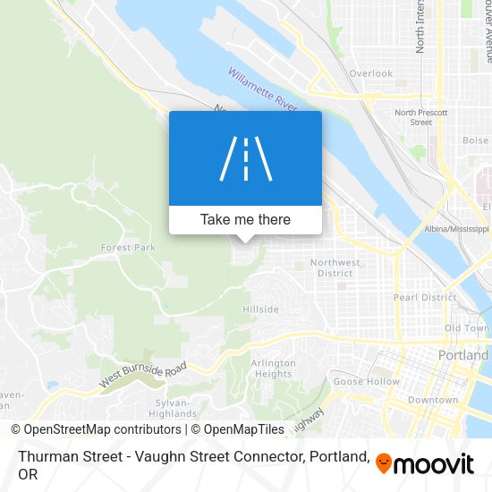Thurman Street - Vaughn Street Connector map