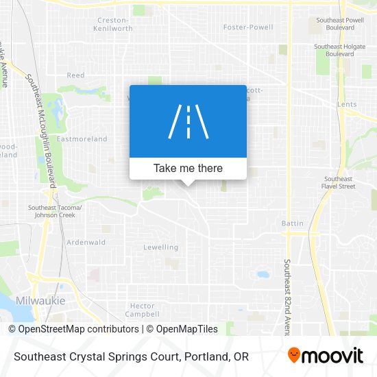 Mapa de Southeast Crystal Springs Court