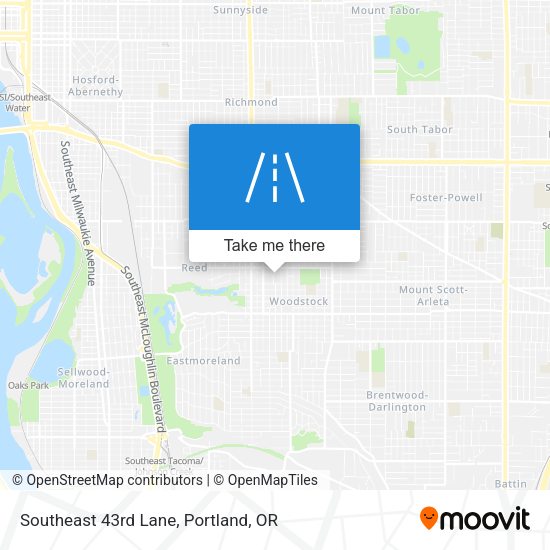 Southeast 43rd Lane map