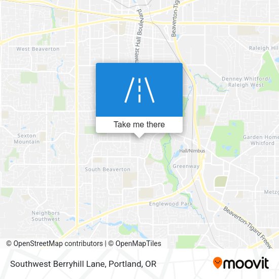 Southwest Berryhill Lane map