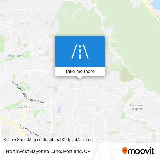 Northwest Bayonne Lane map