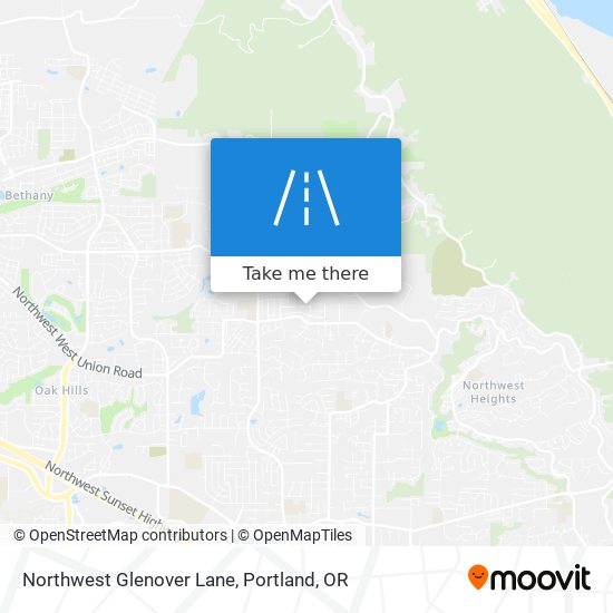 Northwest Glenover Lane map