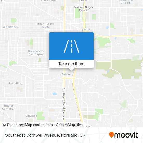 Southeast Cornwell Avenue map