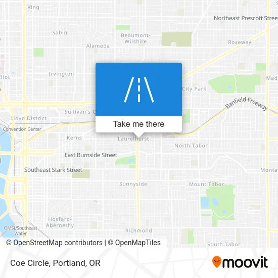 Coe Circle map