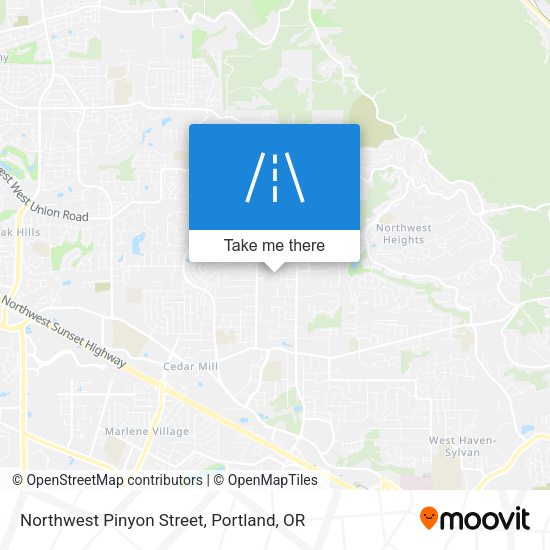 Northwest Pinyon Street map