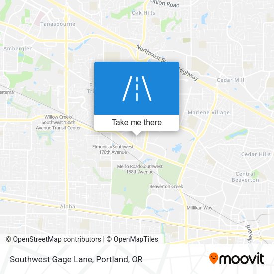 Mapa de Southwest Gage Lane