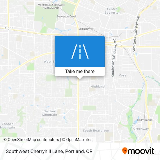 Mapa de Southwest Cherryhill Lane