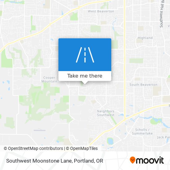 Southwest Moonstone Lane map