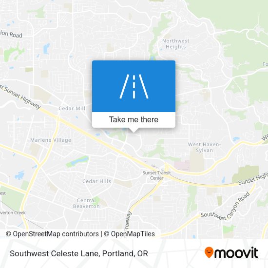 Southwest Celeste Lane map