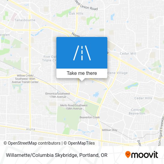 Mapa de Willamette/Columbia Skybridge