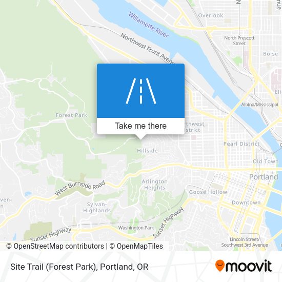 Mapa de Site Trail (Forest Park)