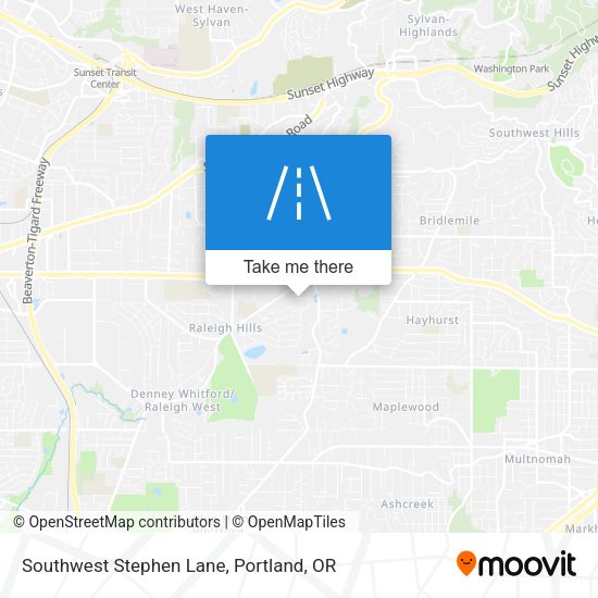 Southwest Stephen Lane map