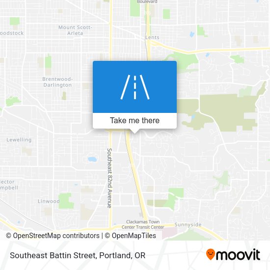 Southeast Battin Street map