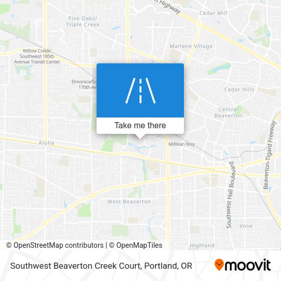 Mapa de Southwest Beaverton Creek Court