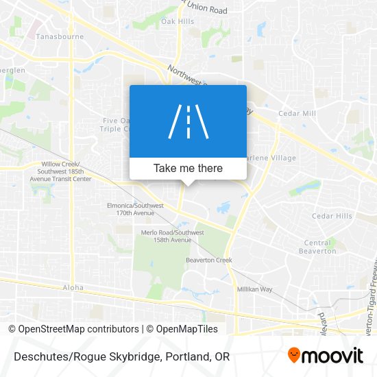 Mapa de Deschutes/Rogue Skybridge