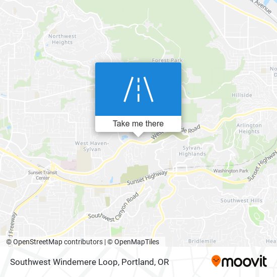 Mapa de Southwest Windemere Loop