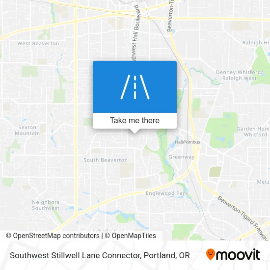Southwest Stillwell Lane Connector map