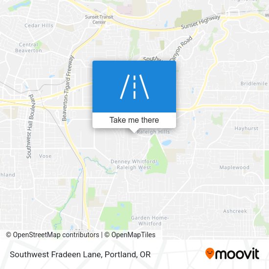 Mapa de Southwest Fradeen Lane