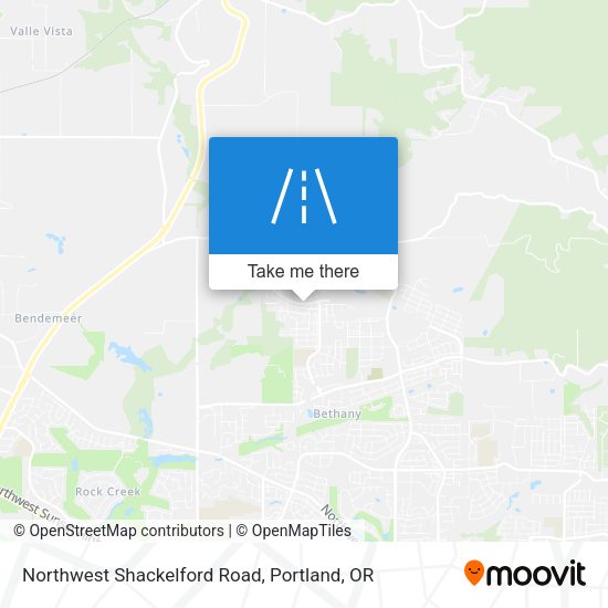 Northwest Shackelford Road map