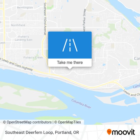 Southeast Deerfern Loop map