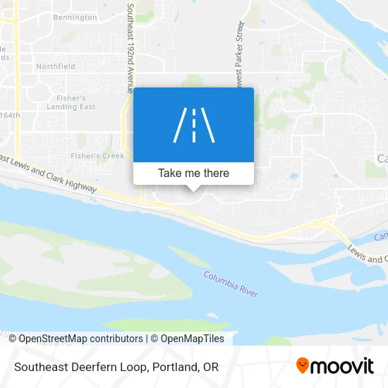 Southeast Deerfern Loop map