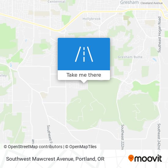 Southwest Mawcrest Avenue map