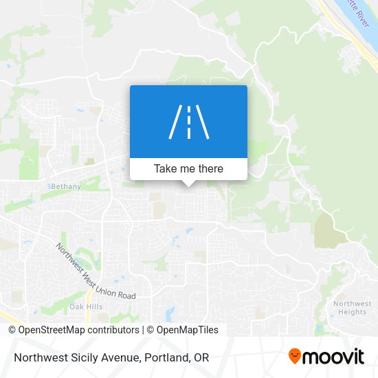 Northwest Sicily Avenue map