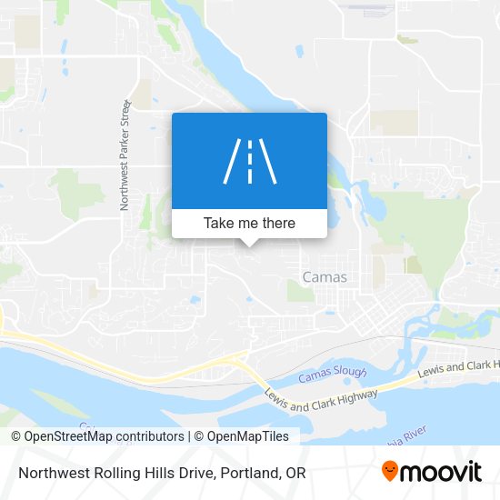 Mapa de Northwest Rolling Hills Drive