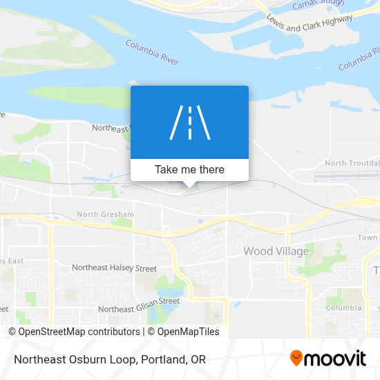 Northeast Osburn Loop map