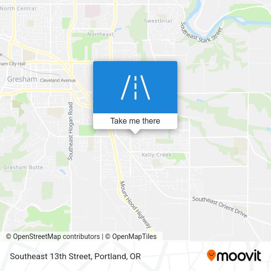 Southeast 13th Street map