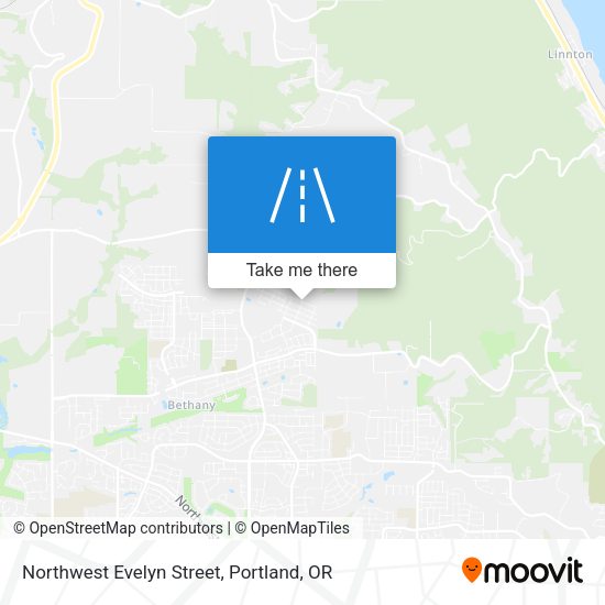 Northwest Evelyn Street map