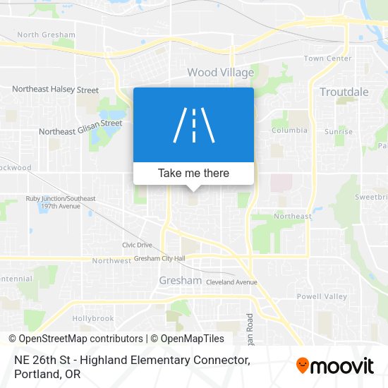 Mapa de NE 26th St - Highland Elementary Connector