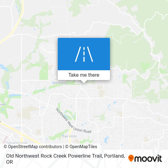 Old Northwest Rock Creek Powerline Trail map