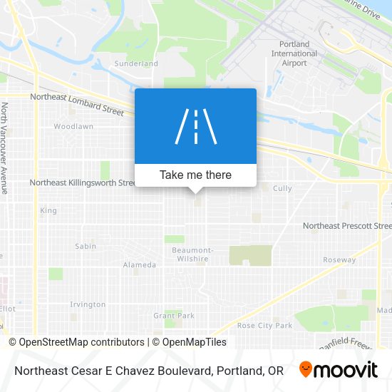 Mapa de Northeast Cesar E Chavez Boulevard