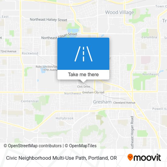 Mapa de Civic Neighborhood Multi-Use Path
