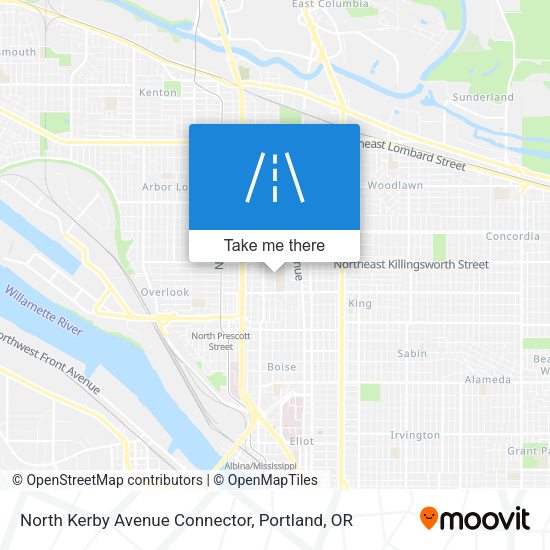 Mapa de North Kerby Avenue Connector