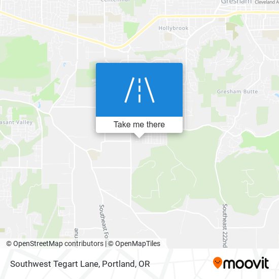 Southwest Tegart Lane map