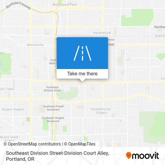 Mapa de Southeast Division Street-Division Court Alley