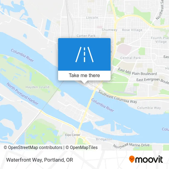 Waterfront Way map