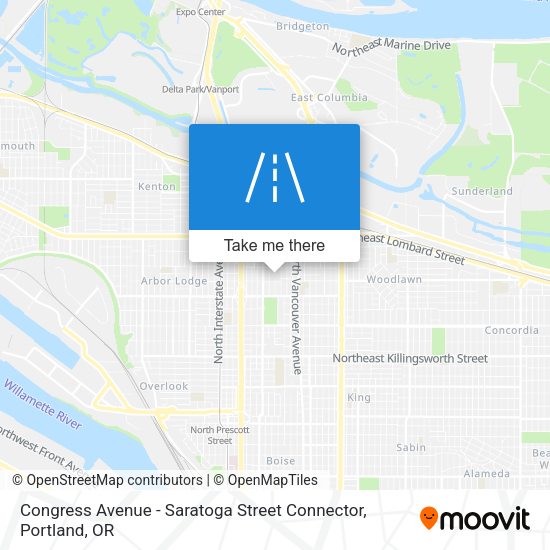 Mapa de Congress Avenue - Saratoga Street Connector
