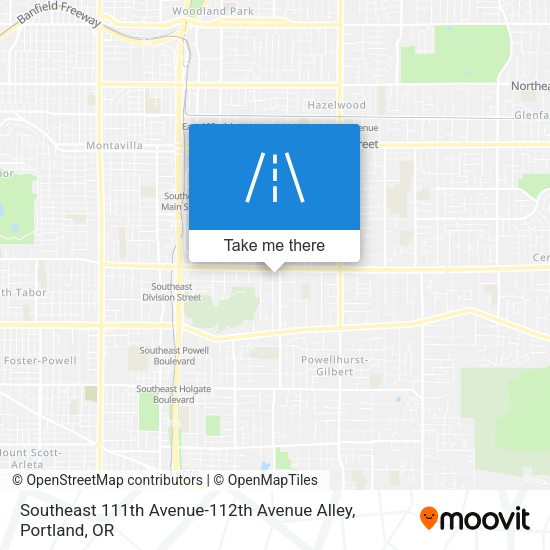Mapa de Southeast 111th Avenue-112th Avenue Alley