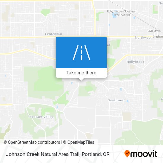 Johnson Creek Natural Area Trail map