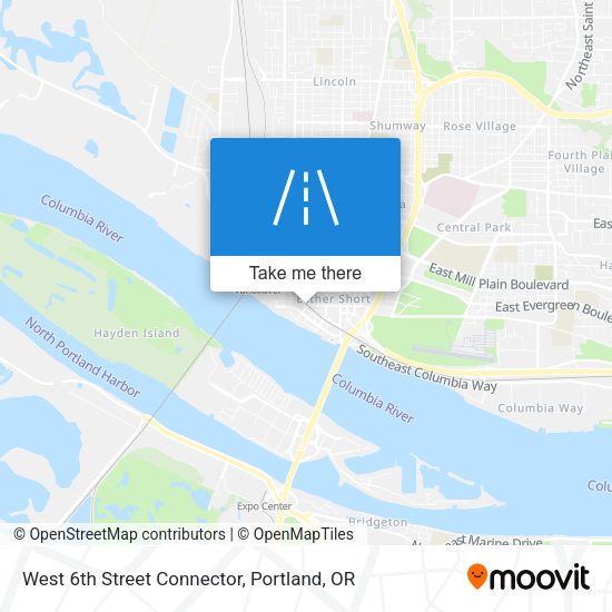 Mapa de West 6th Street Connector