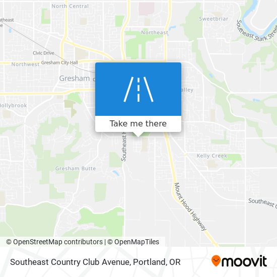 Southeast Country Club Avenue map