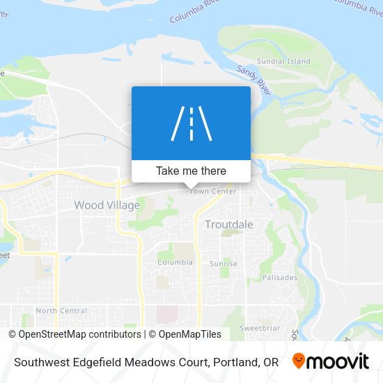Southwest Edgefield Meadows Court map