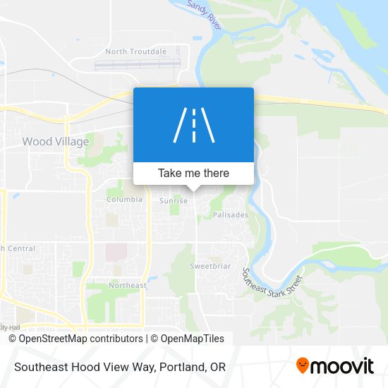 Southeast Hood View Way map